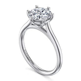 14KT White Gold Brave Solitaire Ring - Holds a 2CT Round Brilliant S2086950
